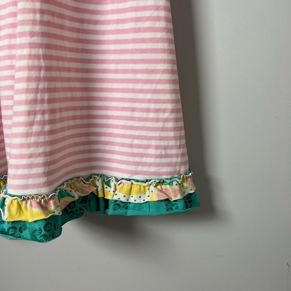 Matilda Jane Pink Striped Dress Trim Accents Cross Back Straps NWT Girls 10 - Picture 2 of 8